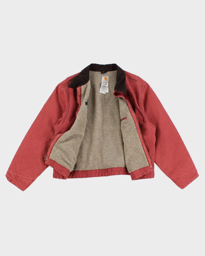 Vintage Carhartt Fleece Lined Rust Work Wear Jacket - XXL