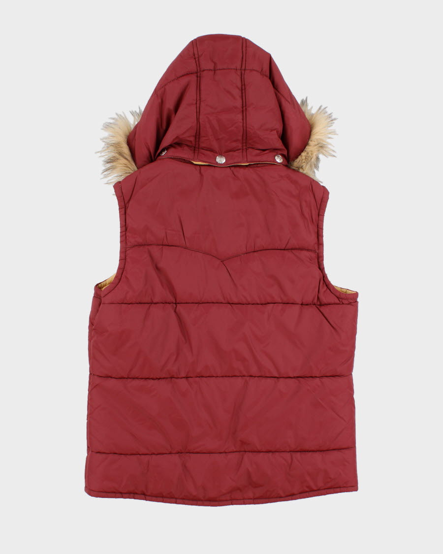 Y2K 00s True Religion Faux Fur Puffer Vest M Rokit