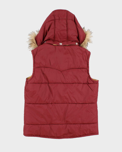 Y2K 00s True Religion Faux Fur Puffer Vest - M