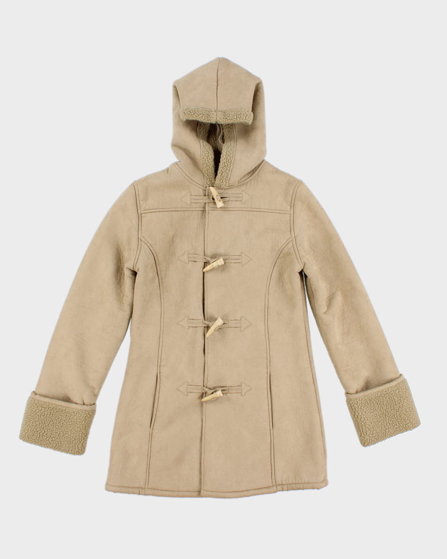 Vintage 2000s Women's Beige DKNY duffle coat - S