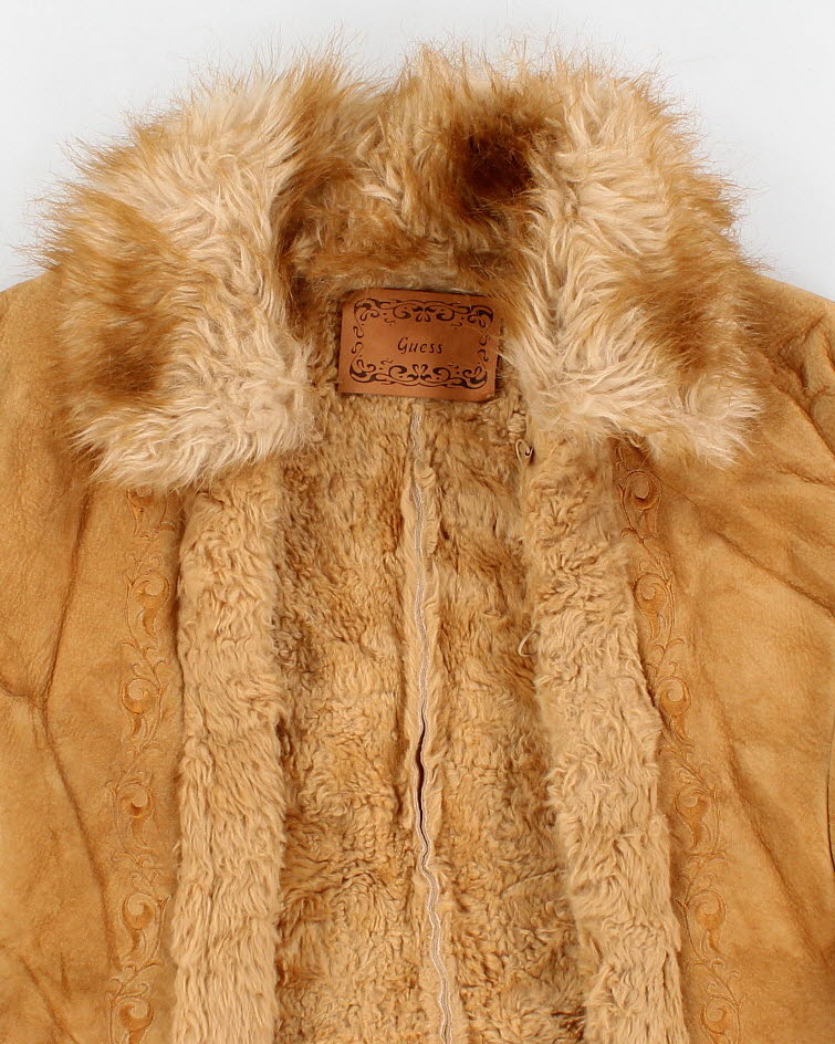 Vintage Woman's Guess Penny Lane Leather Coat - M