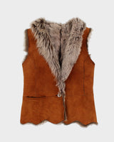 Woman's Neto Brown Leather Vest - M
