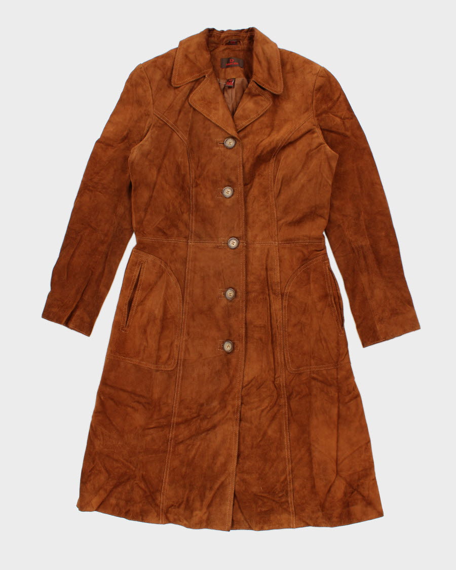 90's Womans Danier Brown Leather Coat - S