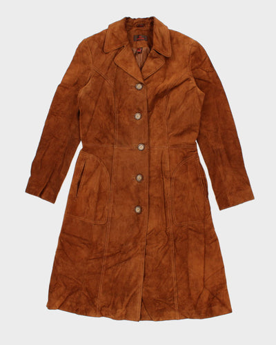 90's Womans Danier Brown Leather Coat - S