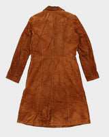 90's Womans Danier Brown Leather Coat - S
