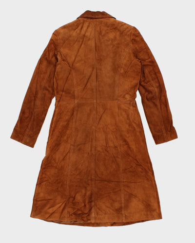 90's Womans Danier Brown Leather Coat - S