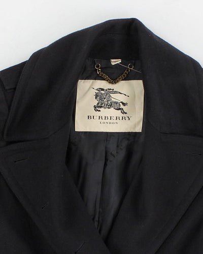Vintage Woman's Burberry Wool Navy Pea Coat - M