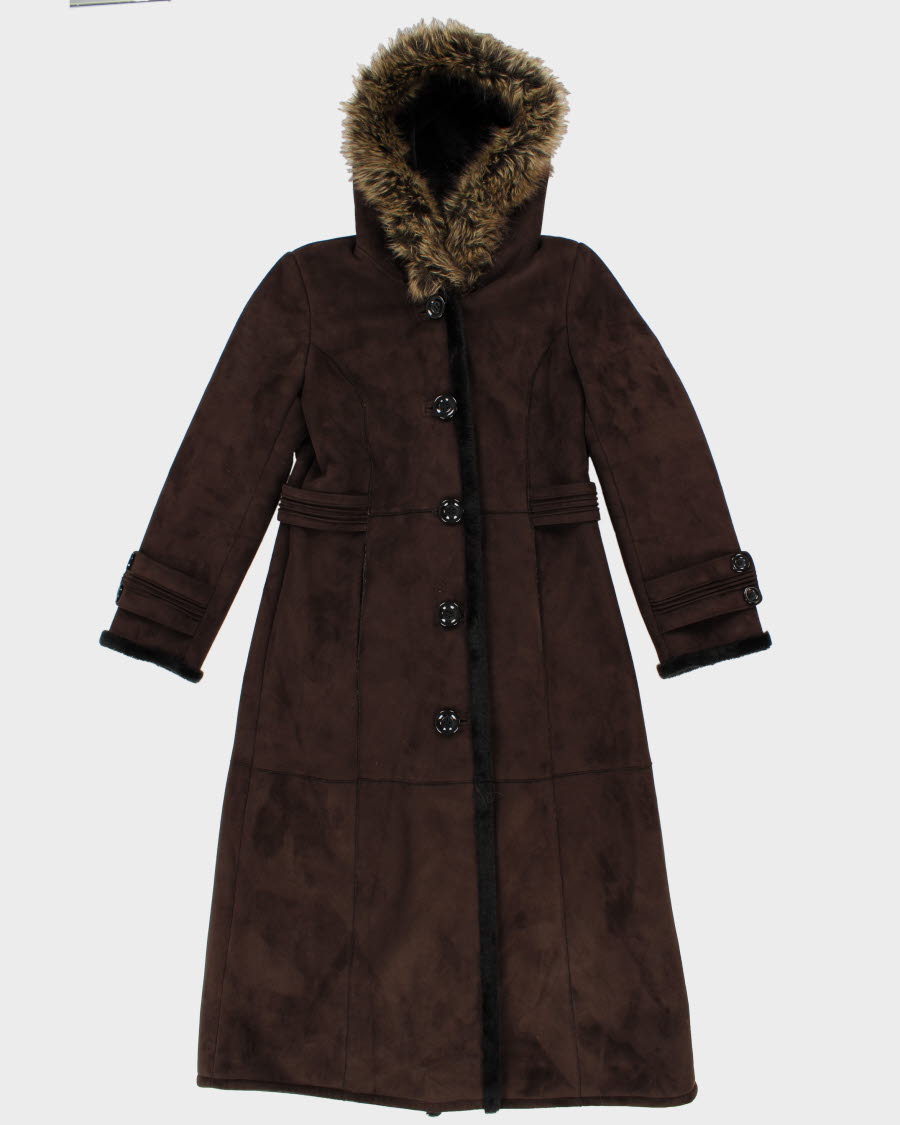 Vintage Novelti Faux Fur Hooded Coat - S