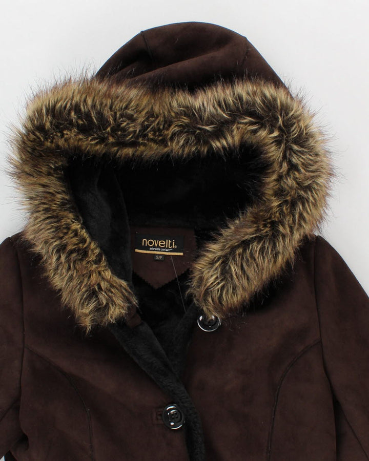 Vintage Novelti Faux Fur Hooded Coat S – Rokit