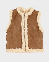 Vintage Knight Tailors Wool Lined Suede Vest - XS/S