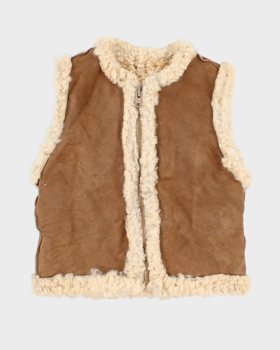 Vintage Knight Tailors Wool Lined Suede Vest - XS/S