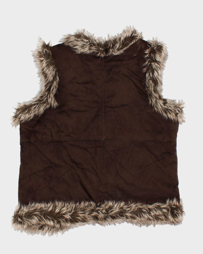 Fairweather Fleece Lined Faux Fur Detailed Vest - M