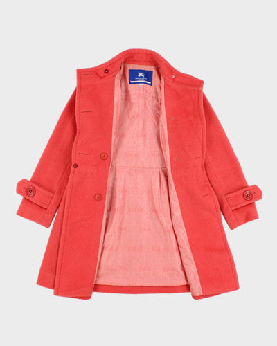 Vintage Woman's blue Label Burberry Pink Coat - XS