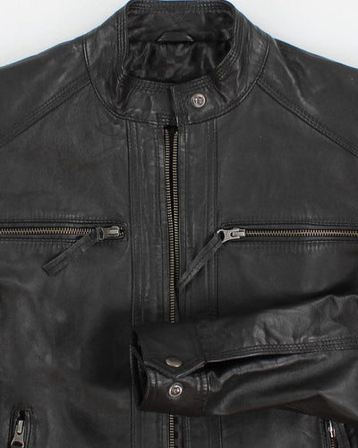 Woman's Vintage Leather moto jacket - M