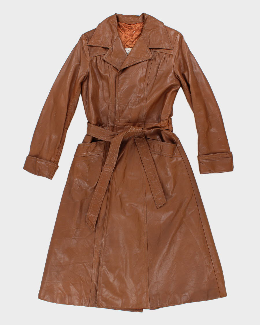 Vintage 60s Hudson's Bay Brown Leather Coat - M