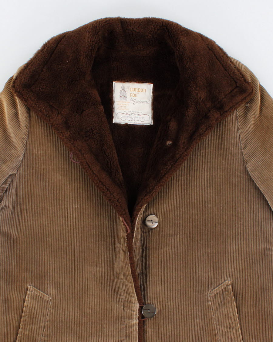 Women's Brown London Fog Corduroy Jacket - M