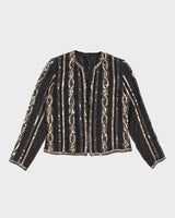 Vintage Sequined Party Open Jacket - M