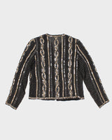 Vintage Sequined Party Open Jacket - M