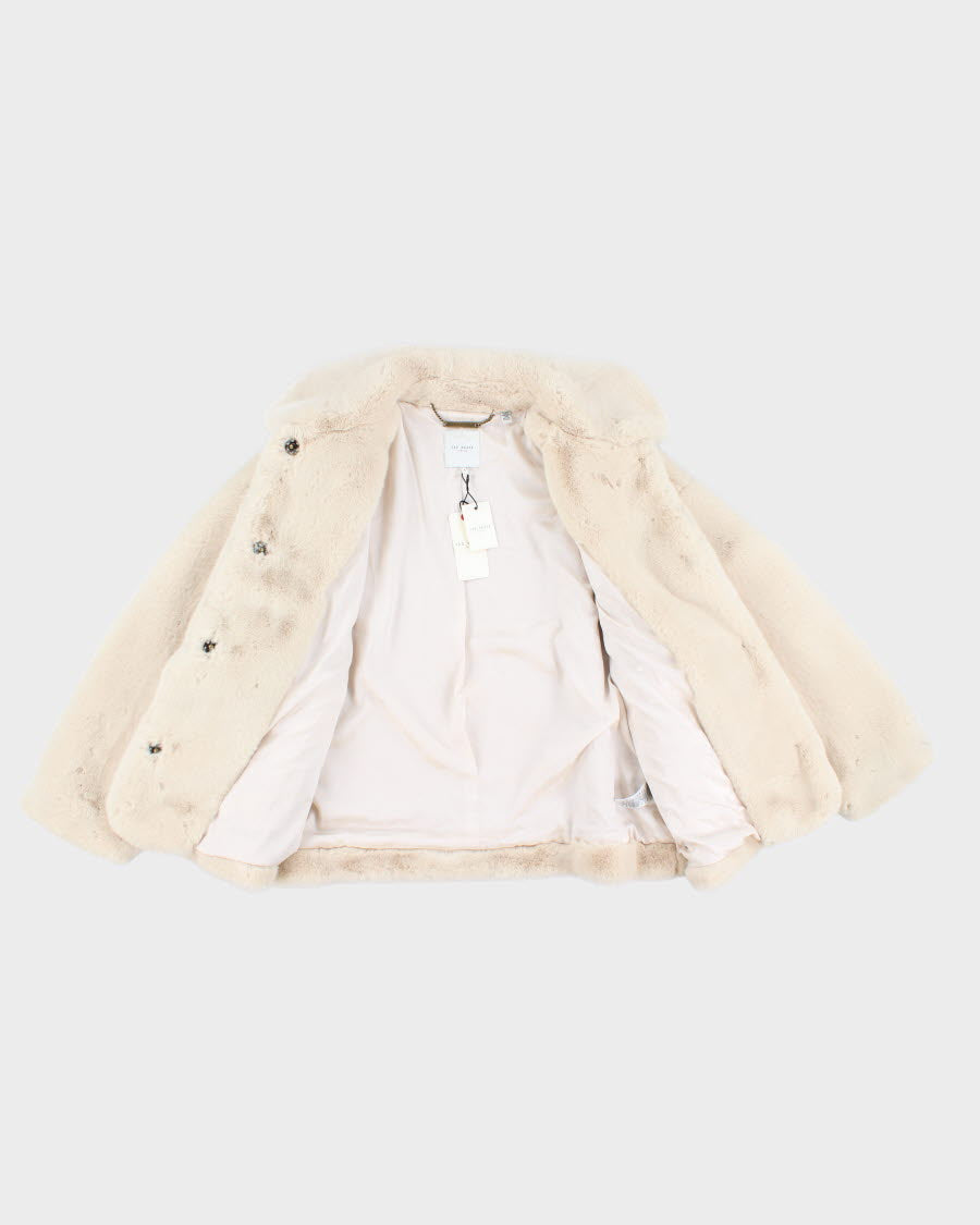 Ted Baker Oversized Faux Fur Coat - S