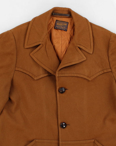 Vintage 1980s Brown Wool Pendleton Button Up Coat - M