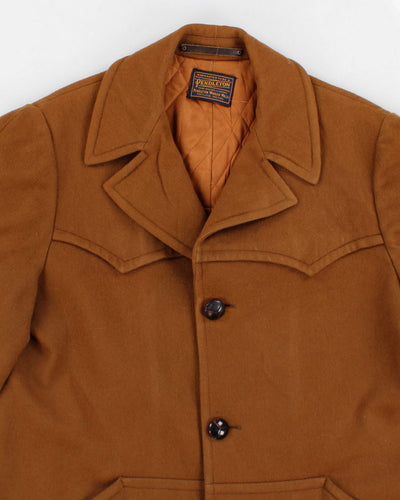 Womens Vintage 1980s Brown Wool Pendleton Button Up Coat - M