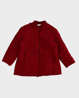 Vintage Woman's Burgundy quilted Jacket - M
