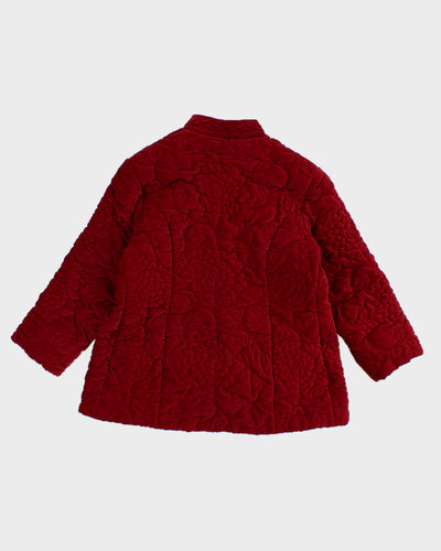 Vintage Woman's Burgundy quilted Jacket - M
