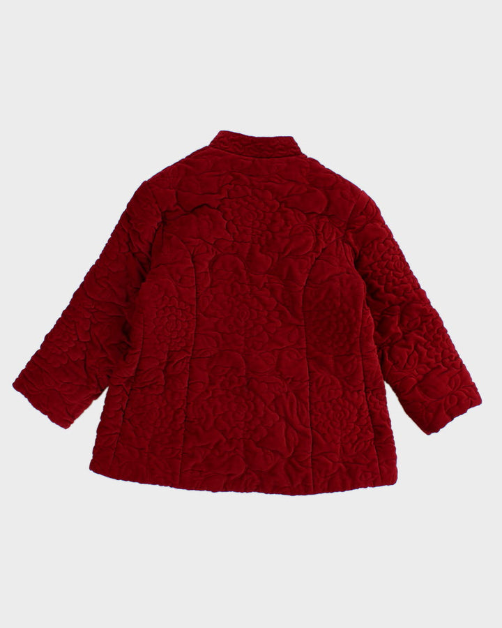 Vintage Woman's Burgundy quilted Jacket - M