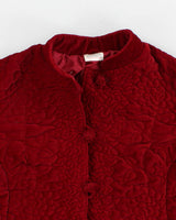 Vintage Woman's Burgundy quilted Jacket - M