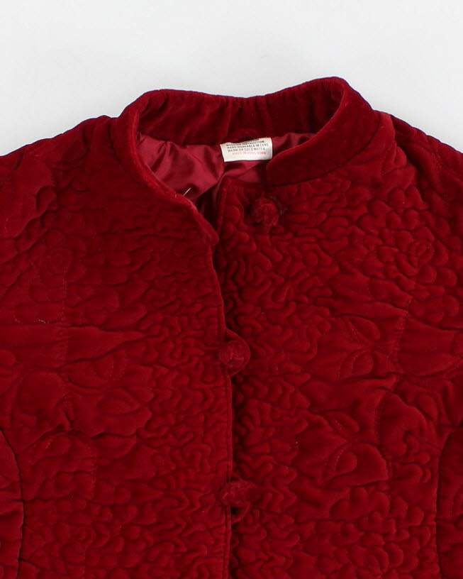 Vintage Woman's Burgundy quilted Jacket - M