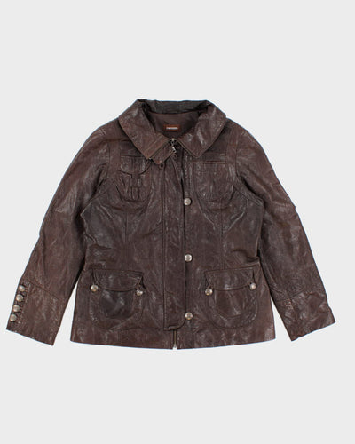 Vintage Women's Brown Denier Leather Jacket - L
