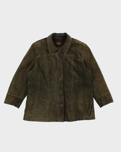 Womens Green Danier Suede Jacket - XL
