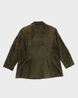 Womens Green Danier Suede Jacket - XL
