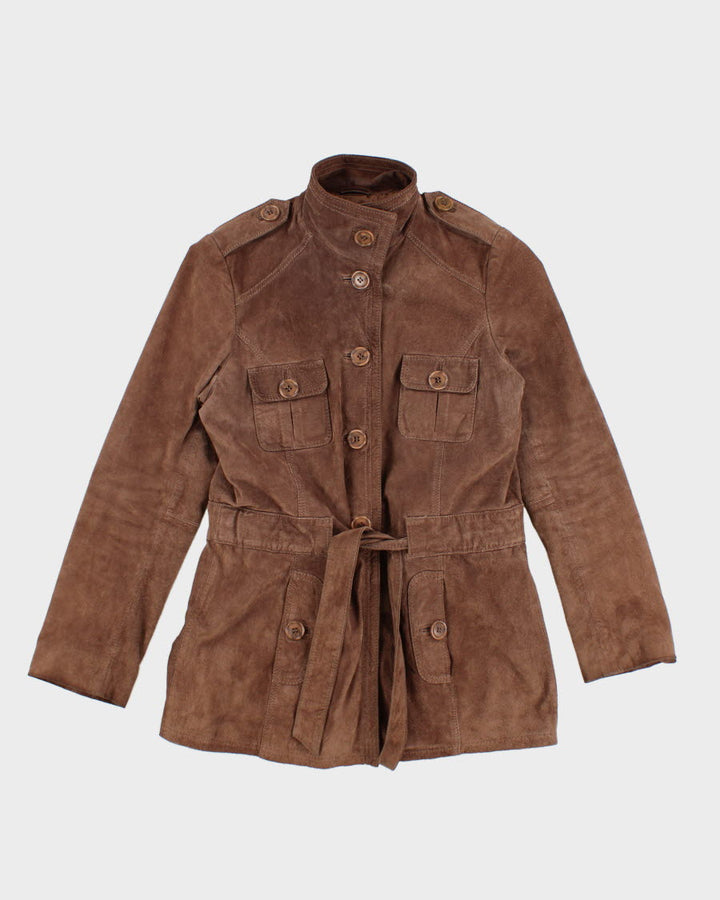 Hellbraune Wildlederjacke Damen Vintage Damen Braune Wildlederjacke M