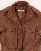 Vintage Women's Brown Suede Jacket - M