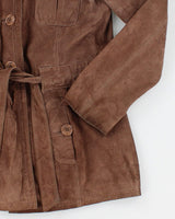 Vintage Women's Brown Suede Jacket - M