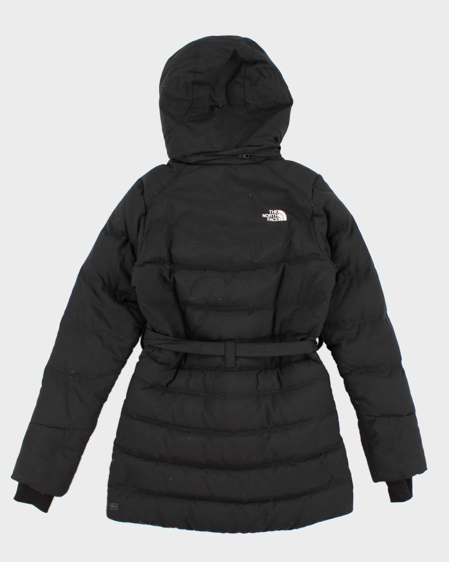 Womens Black The North Face Belted Puffer Coat - XS