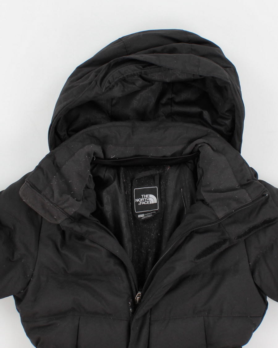Womens Black The North Face Belted Puffer Coat - XS