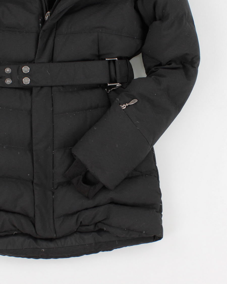 Womens Black The North Face Belted Puffer Coat XS