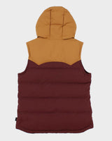 Women's Burgundy Patagonia Hooded Gilet - L