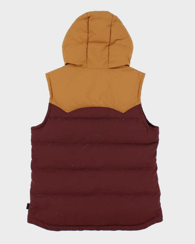 Women's Burgundy Patagonia Hooded Gilet - L