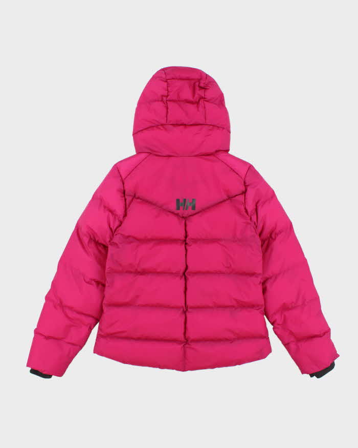 Women's Pink Helly Hansen Hooded  Puffer Jacket - M