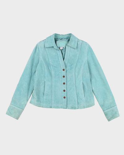 Vintage Women's Turquoise Suede Western Jacket - S