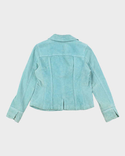 Vintage Women's Turquoise Suede Western Jacket - S