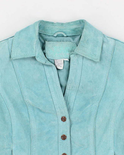 Vintage Women's Turquoise Suede Western Jacket - S