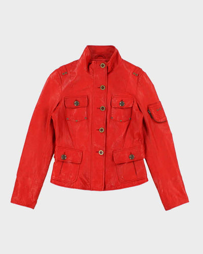 Vintage Women's Red Danier Leather Jacket - S