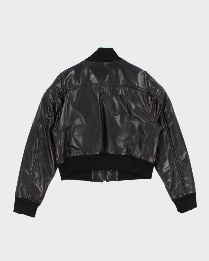 DKNY Leather Bomber Jacket - M
