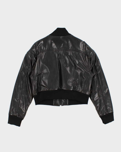 DKNY Leather Bomber Jacket - M