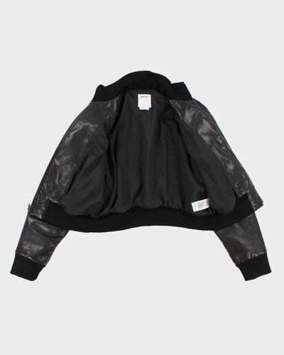 DKNY Leather Bomber Jacket - M