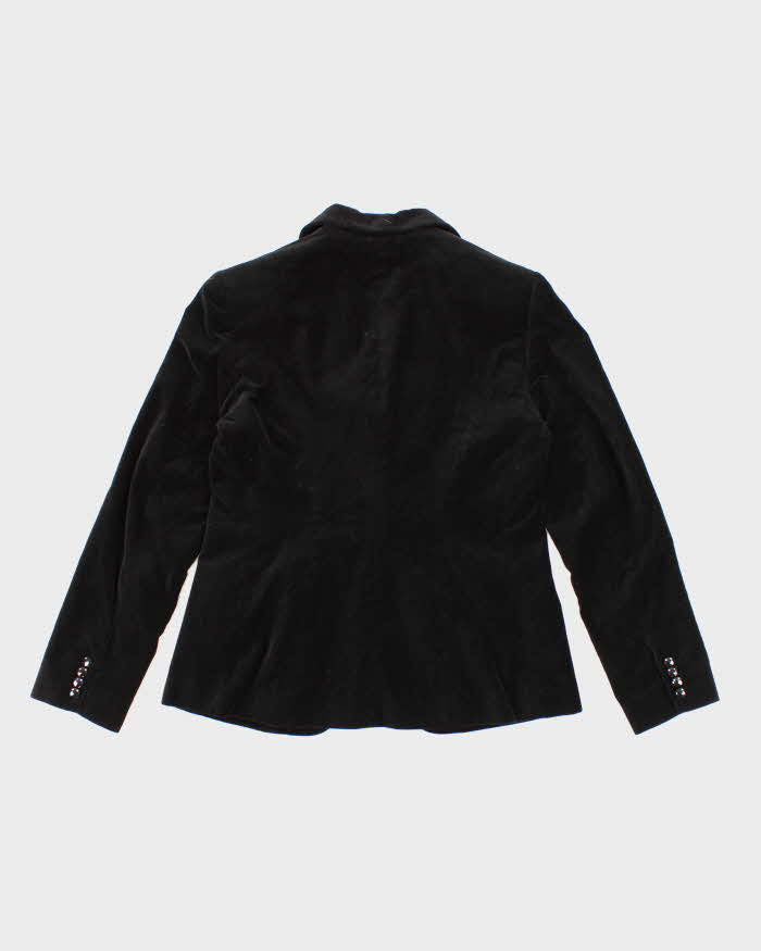 00s Ralph Lauren Black Velvet Blazer - M